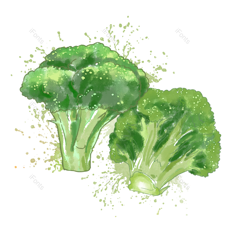 蔬菜图片,火锅元素,水彩PNG,喷溅免抠素材